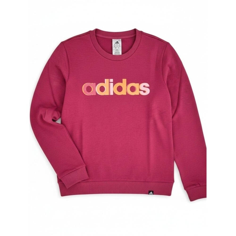 adidas Women's Graphic Crewneck Sweatshirt Wild Pink Size Small GL3716